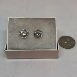 Sterling silver cubic zirconia earrings
